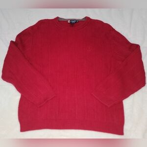 Chaps Men's Vibrant Red Crewneck Sweater